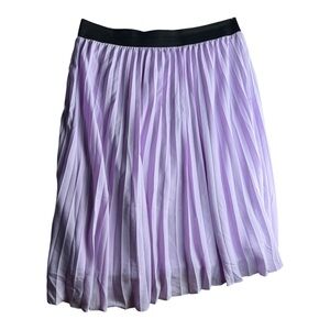 Worthington Fairy Arctic Pastel purple Lilac Pleated Whimsy A-Line Midi Skirt 0X